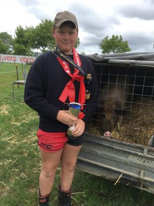 Broomfield School pupil Gus McLachlan (13) was thrilled to have his pet pig ‘‘Pigasso’’ at the...