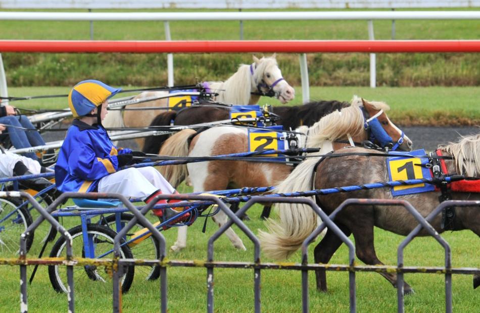 Children and ponies race in a Kidz Kartz event between races. PHOTOS: CHRISTINE O’CONNOR