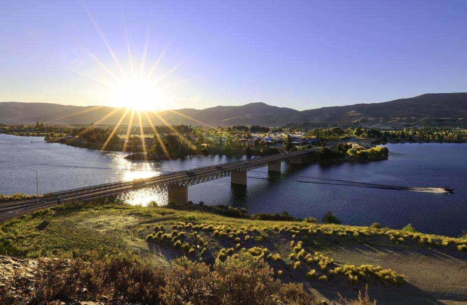 Cromwell seen from Deadmans Point at sunset on December 27. PHOTO: JOHN WEKKING