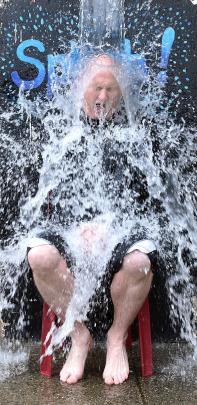 I had a bit of luck with the water flow diverting around Kaikorai Primary School principal Simon...