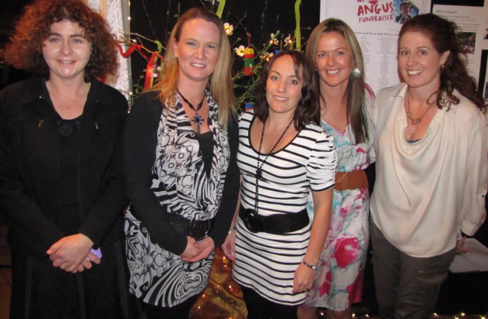 Lisa White, of Gibbston, Sarah Harris, of Arrowtown, and Vera Stewart, of Lake Hayes, with Toni...