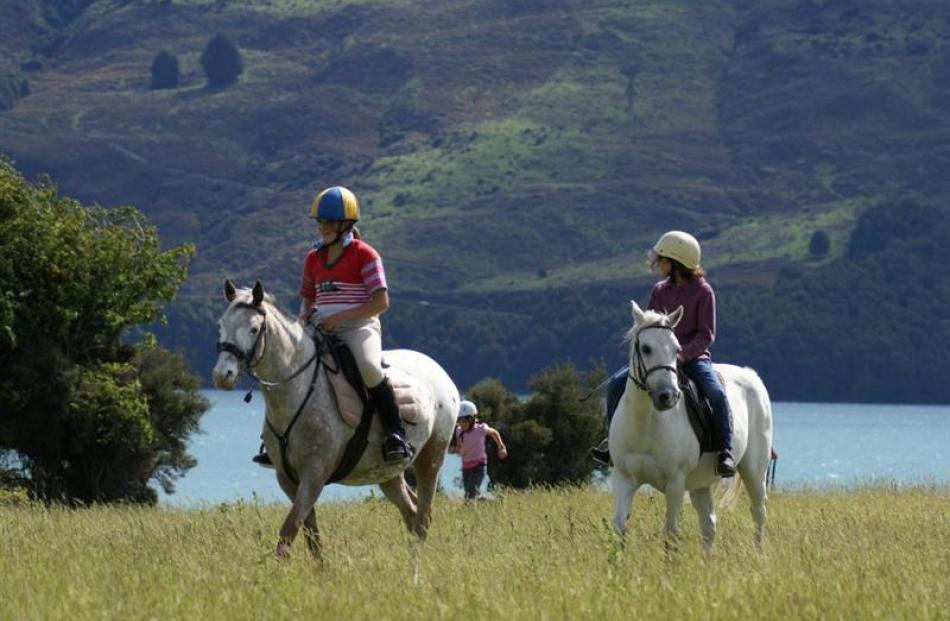 Members of the Glenorchy Riding Club during an outing.