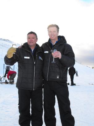 Coronet general manager Hamish McCrostie and NZSki Chief executive James Coddington.