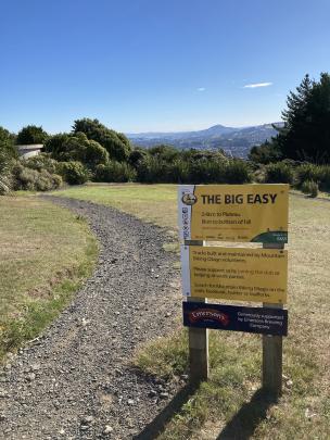 The top of The Big Easy, on Signal Hill, with a view of Dunedin.