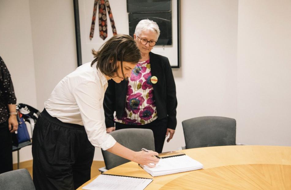 Green list MP 
Chloe Swarbrick accepts 
Corinda Taylor’s petition.