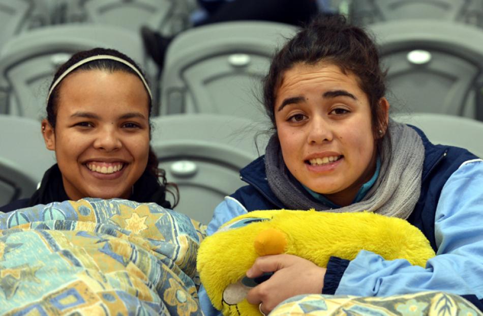 Brenda Dos-Santos (left) and Tiana Delamere, both from Kaitaia, at the Edgar Centre.