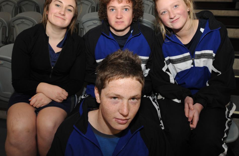 Clockwise from the front; Tyler Ford (15), Claudia Dodds (16), Hans Geissler (16) and Erin Bichan...