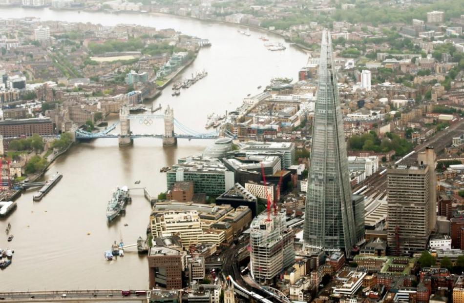 The Shard towers over London. REUTERS/Handout/Newscast
