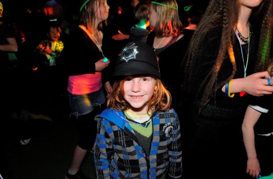 Star Richems (6) gets into the spirit of the  disco last night.
