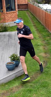 Dunedin resident Glenn Sutton ran a marathon around his house during lockdown. PHOTO: STEPHEN...