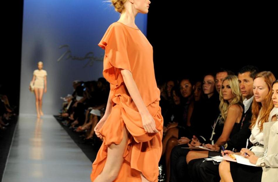 The spring 2009 Max Azria collection on Tuesday. Photo Louis Lanzano/AP.