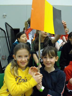 Remarkables Primary pupils Olivia Johnson (9) and Katelyn Gilpin (10) represent Germany at...
