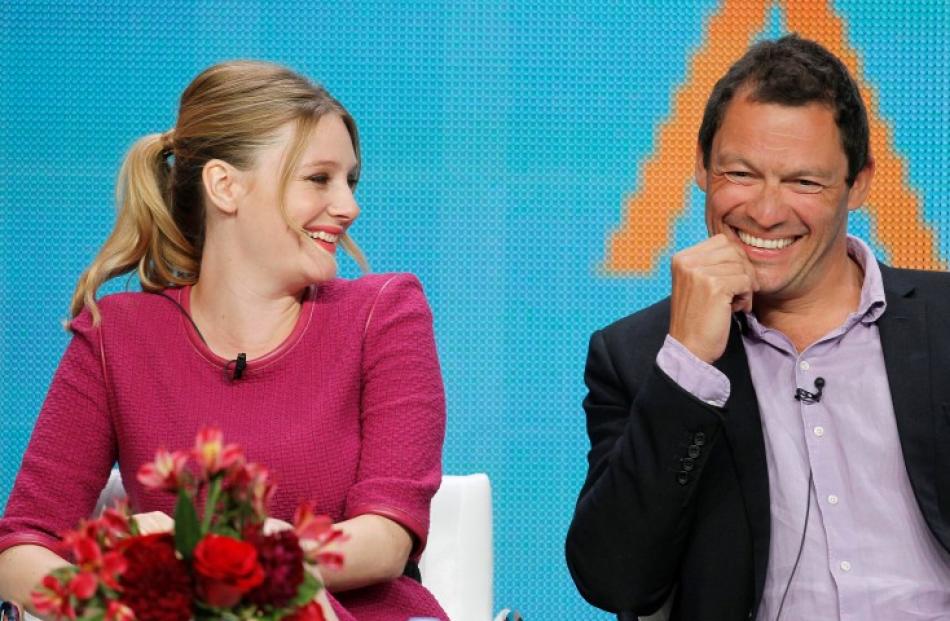 Romola Garai (L) and Dominic West of the BBC America series 'The Hour' speak at the Television...