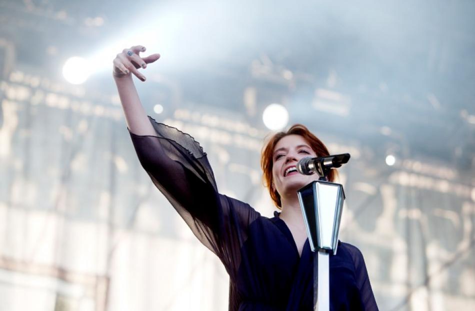 Florence Welch of the band Florence and the Machine performs at the Oya music festival in Oslo,...