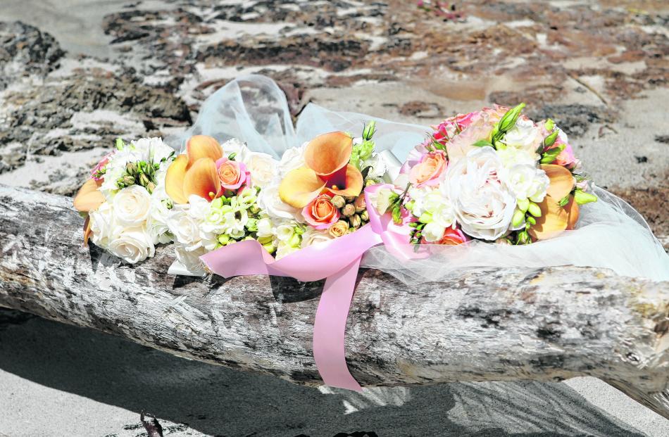 The flowers of Madelene Kinraid, who married Steven Turnbull in Dunedin. EYE SPY PHOTOGRAPHY.