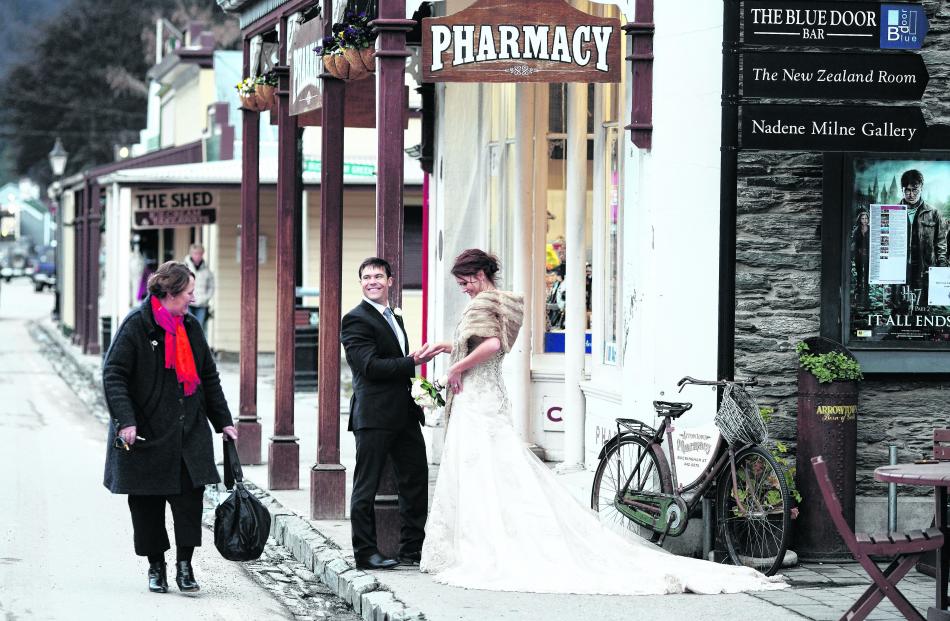 Married in Queenstown in July and prictured in Arrowtown are Richard Trembath and Julia Walsh....