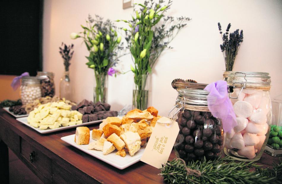 Sweet treats at the wedding of Kirsty and Chris Chilman at Lookout Lodge, near Wanaka. CARMEN...