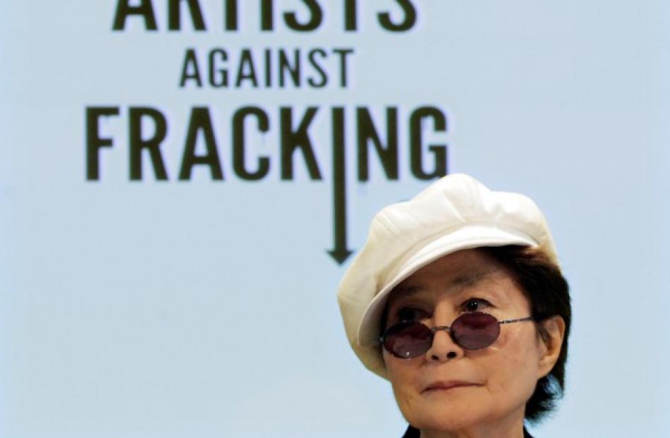 Yoko Ono attends a news conference launching Artists Against Fracking in New York. REUTERS...