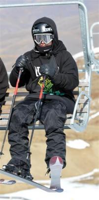 Jossi Wells, of Wanaka, took the easy ride up the slopes but soon came tumbling down in the...