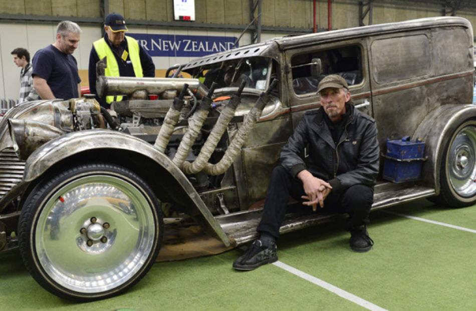 David Jeffery, of Christchurch, turned heads with his hot rod creation which is also road legal.