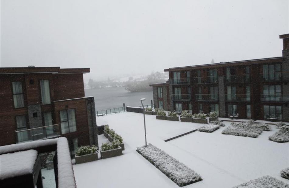 Snow at Hilton Queenstown, Kelvin Heights. Photos: Rosie Turner