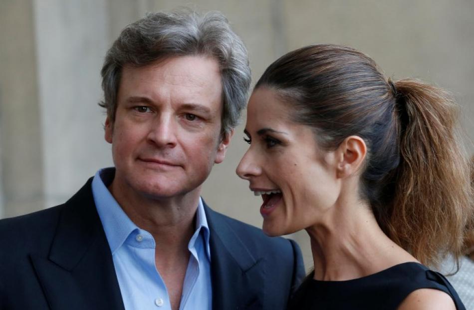 British actor Colin Firth joins his wife Livia Firth at a London Fashion Week cocktail reception....