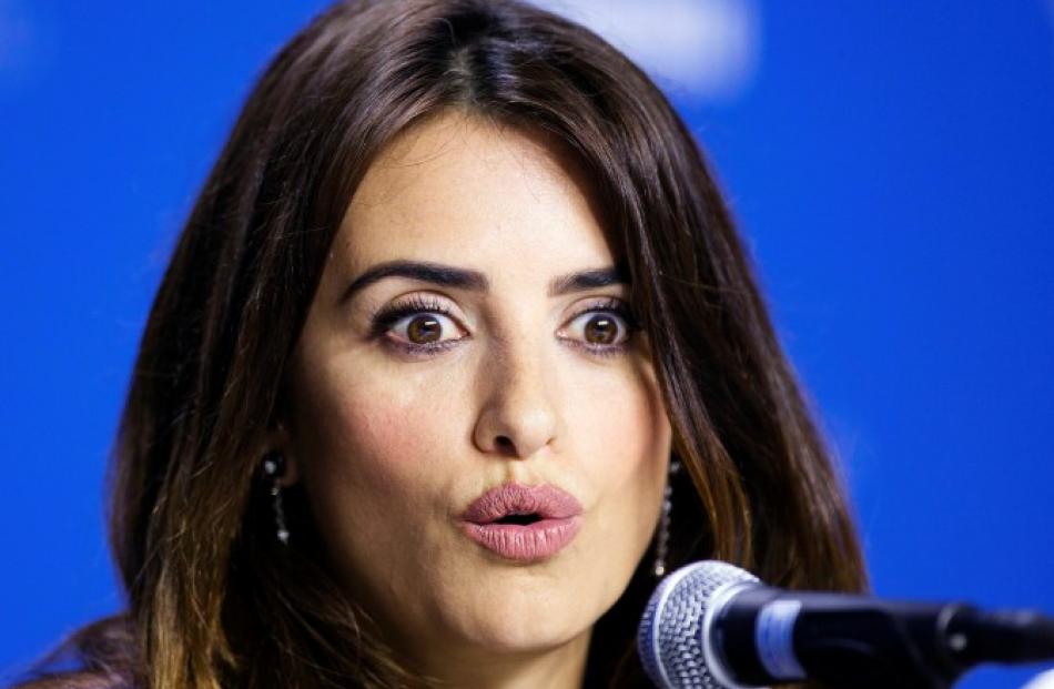 Penelope Cruz speaks during the news conference for 'Twice Born' at the 37th Toronto...