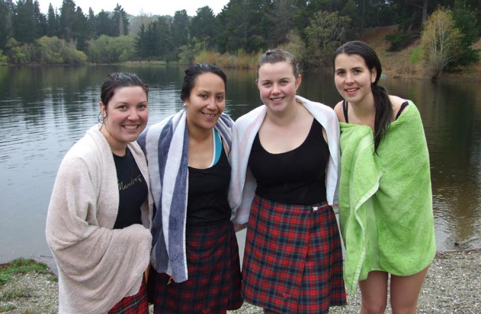 Rebecca Abercrombie, Shontel Tumai, Emma Parker (17) and Megan Scanlan (16), all of Roxburgh.