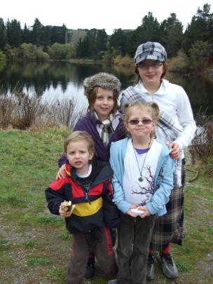Kees (3), Myah (8), Eva (6), and Caitlin (10)Richards, of Roxburgh.