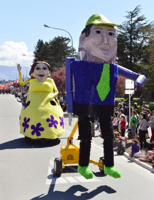 "Life is precious" was the theme of these two floats.