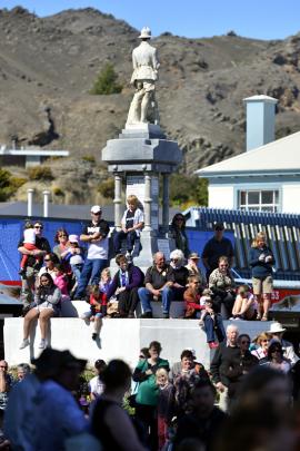 Spectators enjoy an elevated vantage point.