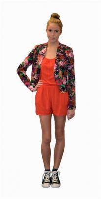 Jorge 'Lizzy' blazer ($129.99) and "Bewitched" romper ($89.99).