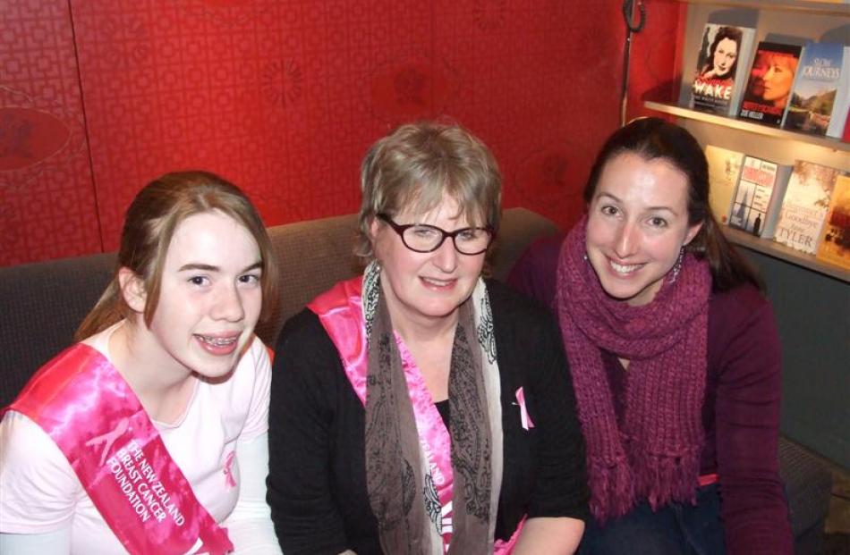Fundraisers (from left) Megan Hughes,   Linda Harrison and Hayley Delport, all of Arrowtown.