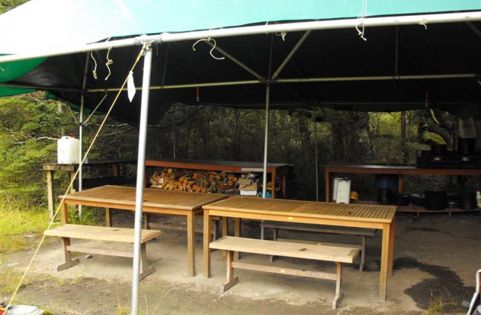 The first of two glamping sites near the Landsborough River.