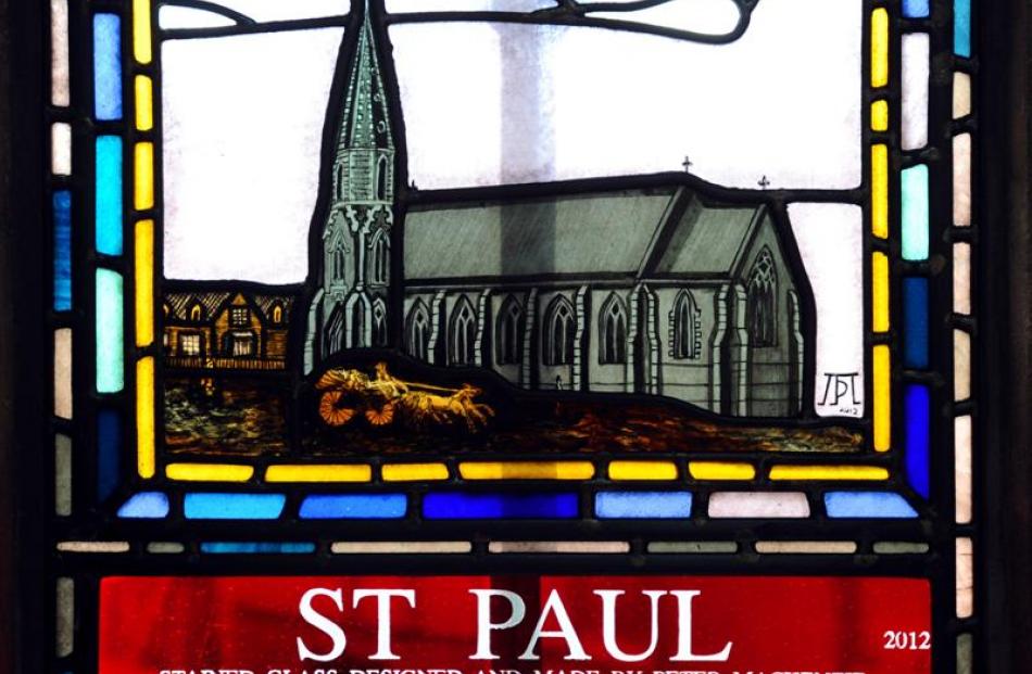 The original St Paul's Cathedral is shown in its original position closer to the road through the...