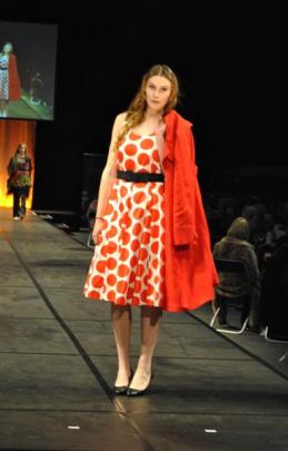 Cooper coat and dress at Waughs. Photo by Jude Hathaway.