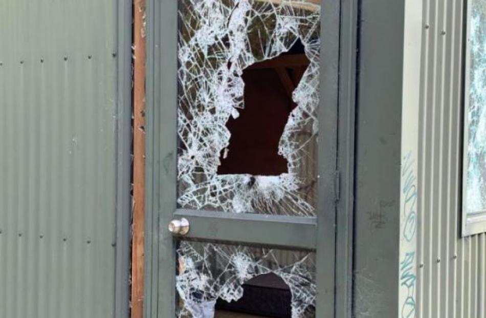 Two tiny houses were extensively damaged by vandals in Albert Town. Photo: Supplied