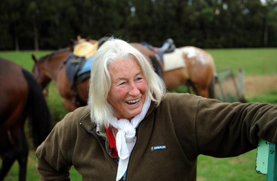 Westwood horsewoman Brenda Harland did not let a broken foot deter her from notching up her 20th...