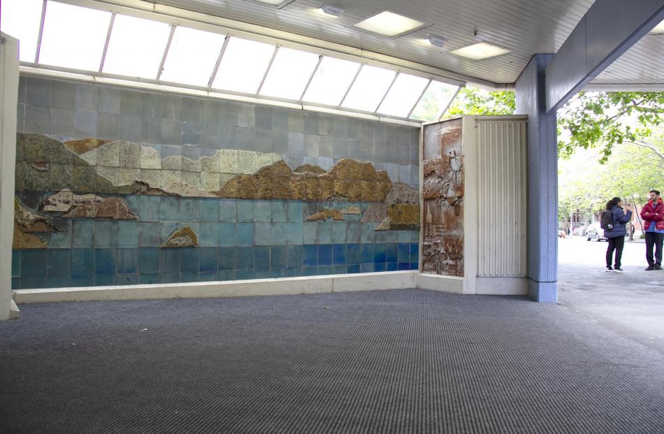 The future of Neil Grant’s mural at the Dunedin Public Hospital is unknown. PHOTOS: SUPPLIED