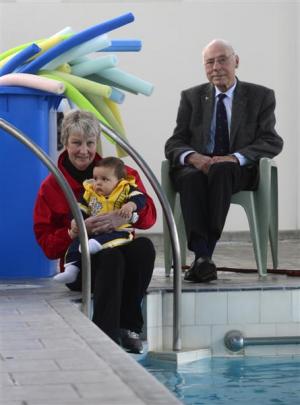 Professor Edwin Nye (86), who pioneered hydrotherapy for coronary patients, and Blake Hawtin (9...