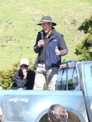 Alan Stewart outlines the history of Leithen Valley Trophy Hunts, watched by daughter Rachel,...