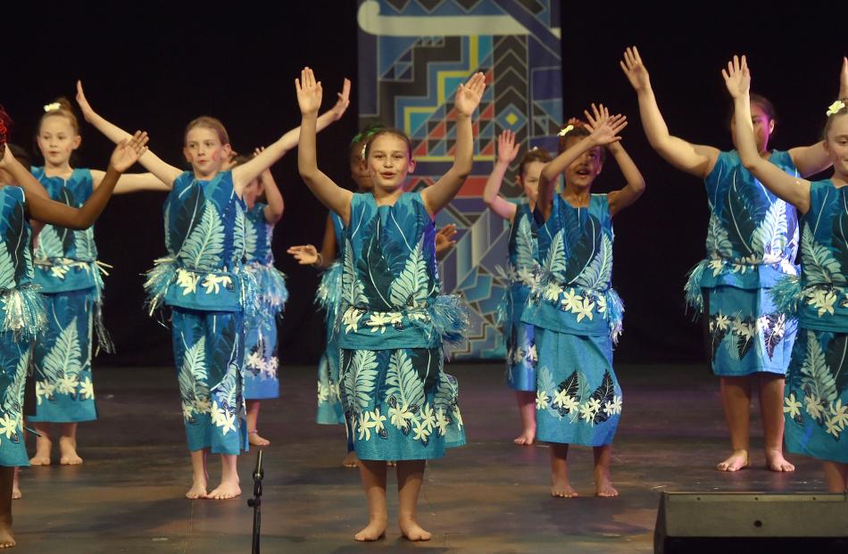  St Joseph’s Cathedral School’s Pasifika Sunrise group wore traditional dress.