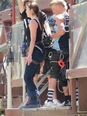 KingsView School principal Rebekah Key confronted her fear and bungy jumped.