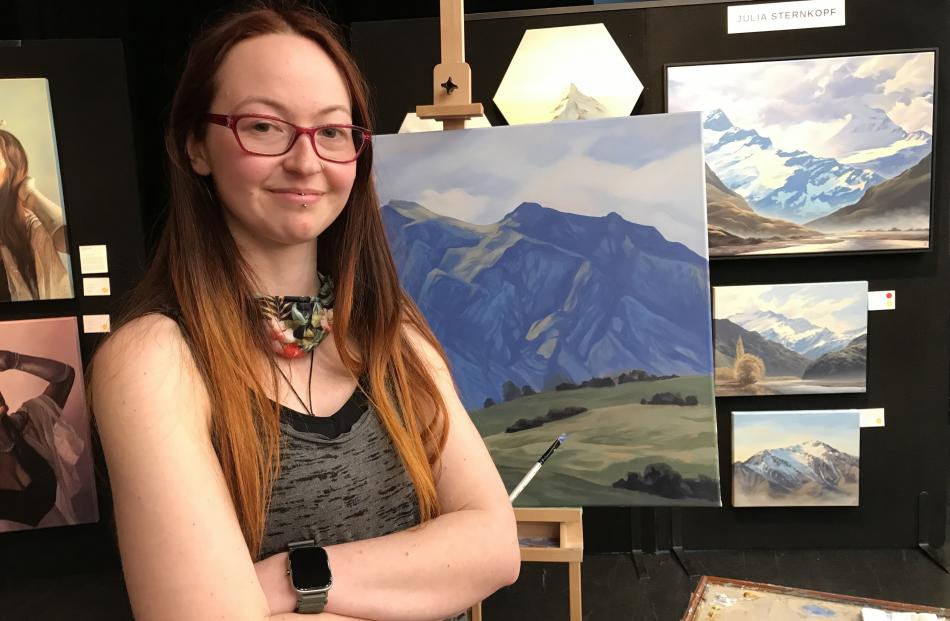 Julia Sternkopf loves painting mountains.
