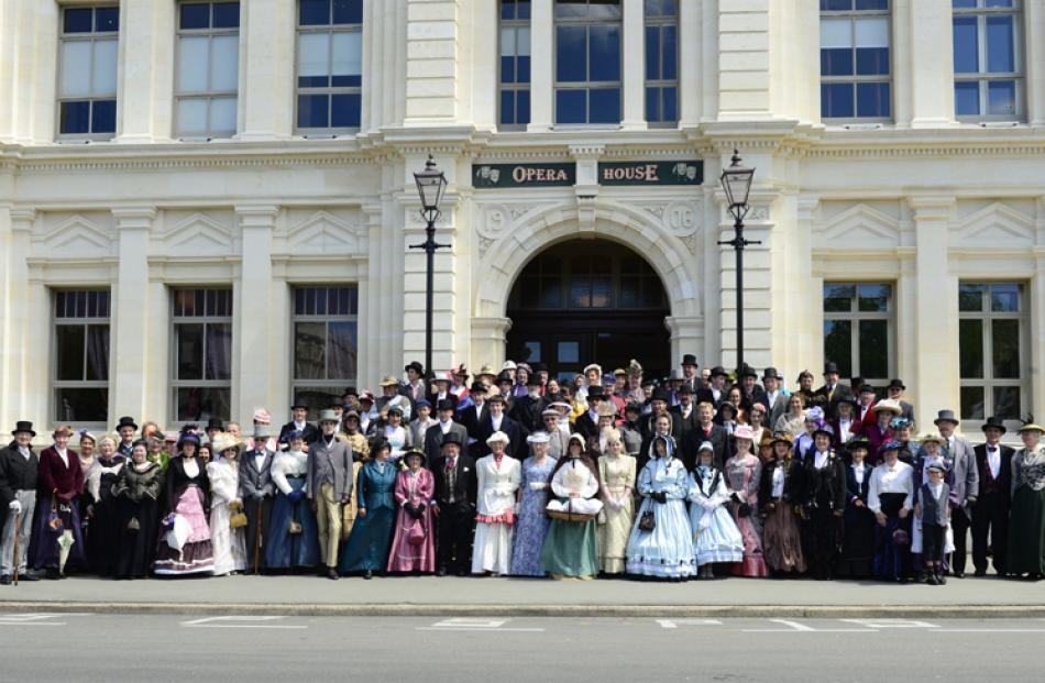 Group photo outside the Oamaru Opera House.