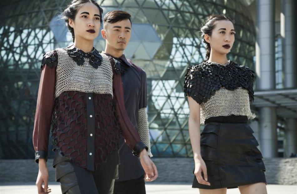 Designs by Otago Polytechnic student Hortense Rothery, captured in Shanghai.