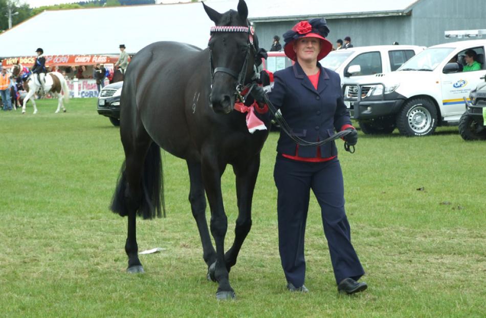 Julieanne Baynes, of Winton, won several prizes with her mare Villa Maria.