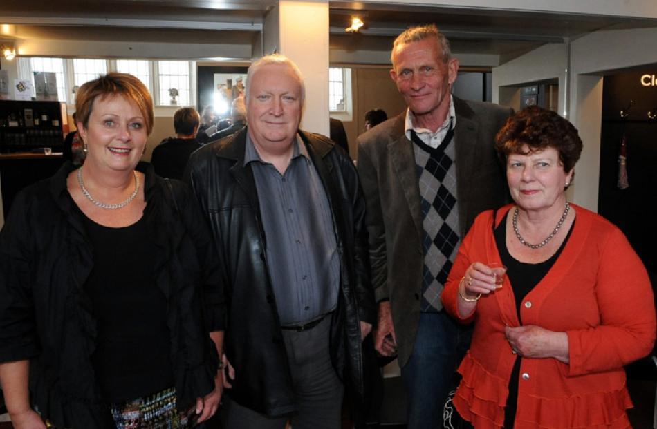 Judy Arnold with husband Brian Dixon, of Dunedin, and James Dickie with partner Aynslie O'Reilly,...