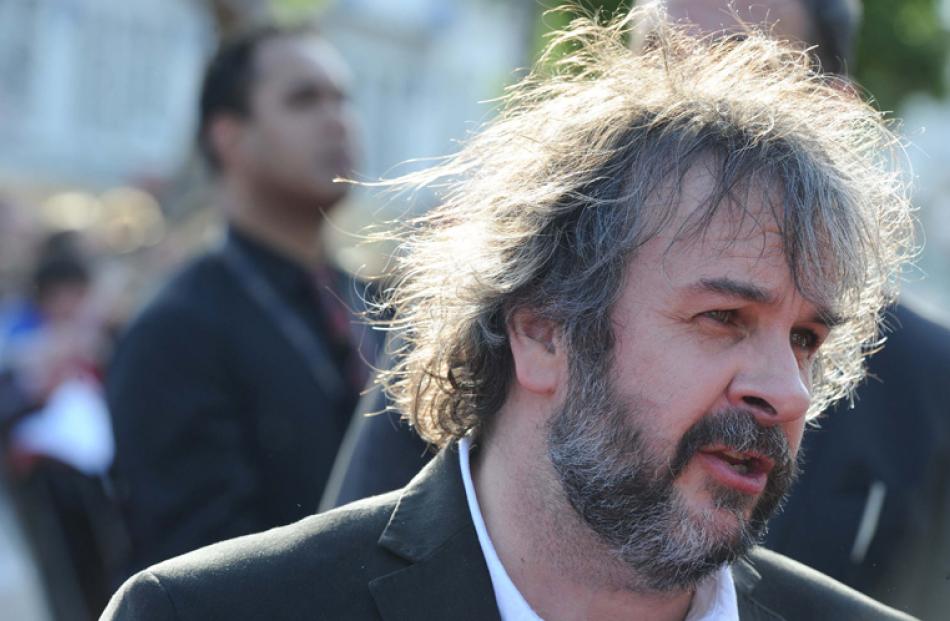 Director Peter Jackson on the red carpet.