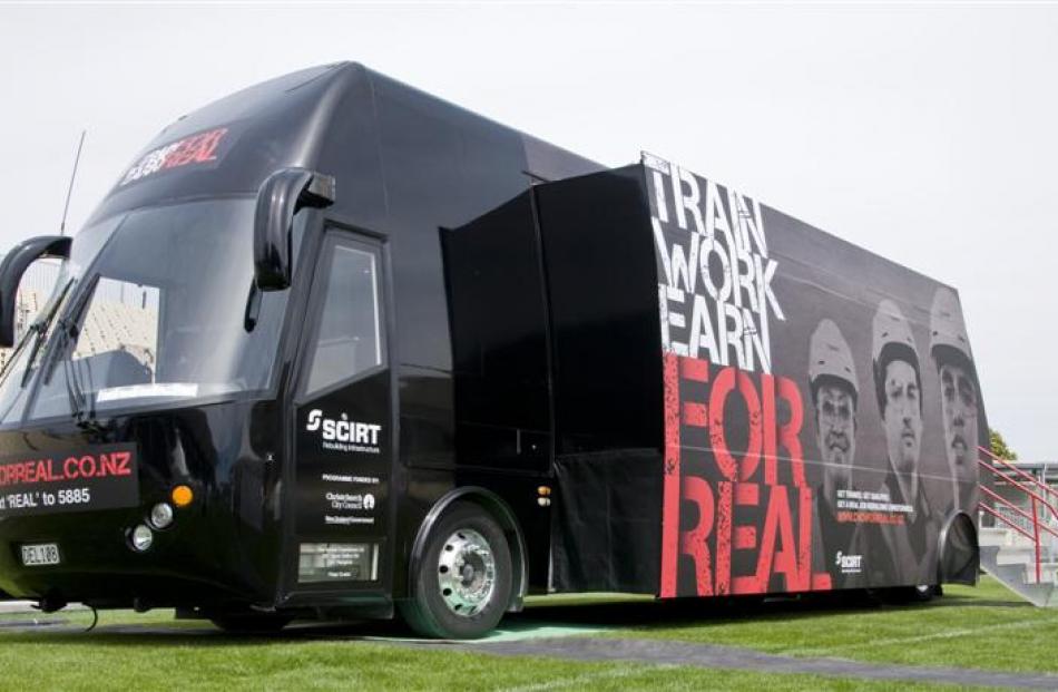 The "For Real" recruitment bus roaming the South Island will arrive at Earnslaw Park, Queenstown,...